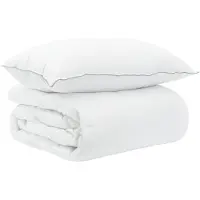 vidaXL Set di lenzuola , 2 pezzi, 137 x 200 cm, inverno, bambù, bianco