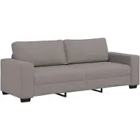 vidaXL Set di divani a 2 pezzi con cuscini in tessuto taupe