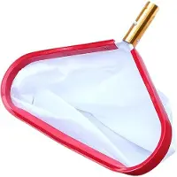 Markenlos Retino per piscina con telaio in alluminio e manico lungo: rete skimmer fine per la pulizia di foglie, insetti e sporco