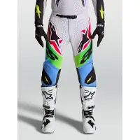 Alpinestars Pantaloni Supertech Dyna 2027 Light Lilac Green Fluo Black, Taglia: 40