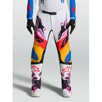 Alpinestars Pantaloni Supertech Dyna 2027 White Blithe Blue Black Purple, Taglia: 32