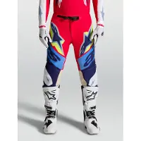 Alpinestars Pantaloni Supertech Dyna 2027 Fire Red White Navy Blue, Taglia: 34