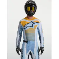 Alpinestars Maglia Techstar Maven 2027 Dust Blue Tangerine Black