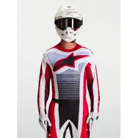 Alpinestars Maglia Techstar Maven 2027 Fire Red White Lavender Black