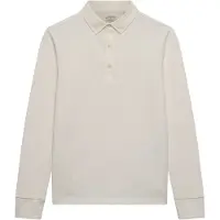 Superdry per donna. W6012331A Polo rugby Classic Rugby bianco sporco (L), Casual, Cotone, Manica lunga