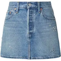 Levi's Gonna 'Icon Skirt' blu denim / argento