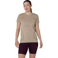 Asics Women's Road Seamless S/S Top Maglia da corsa Donna (M, beige)