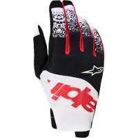 Alpinestars Guanti Techstar 2027 Black White Red Fluo, Taglia: XXL
