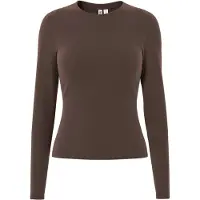 Pieces Top A Maniche Lunghe | Marrone | XL