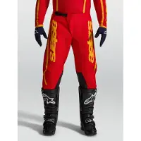 Alpinestars Pantaloni Fluid Apex V2 2027 Fire Red Gold, Taglia: 32