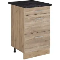 Vicco Mobiletto base per cucina R-Line Sonoma/Rovere dorato 50 cm piano di lavoro Antracite, Model 70001