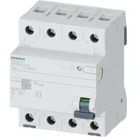 Siemens 5SV33424 Interruttore differenziale 4 poli 25 A 0,03 A 400 V (5SV33424)