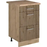 Vicco Mobiletto base per cucina R-Line Rovere artigianale/Rovere dorato 50 cm piano di lavoro Rovere dorato, Model 69907