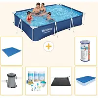 Bestway Steel Pro, piscina rettangolare - 300x201x66 cm - 7 pezzi - Modello S21562