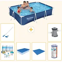 Bestway Steel Pro, piscina rettangolare - 300x201x66 cm - 7 pezzi - Modello S21548
