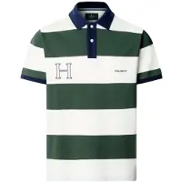Hackett London per uomo. HM5600237 Polo H Combi verde (L), Casual, Cotone, Manica corta