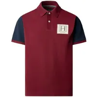 Hackett London per uomo. HM5600225 Polo Multi bordeaux (XL), Casual, Cotone, Manica corta