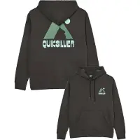 Quiksilver Salt Water Peak Hoodie Felpa con cappuccio Uomo (L, nero/grigio)
