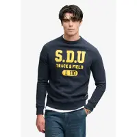 Superdry per uomo. M2014553A Felpa Felt Applique Relaxed blu navy (XL), Casual, Cotone