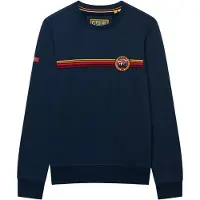 Superdry per uomo. M2014569A Felpa Outdoor Stripe Logo blu marino (XL), Casual, Cotone, Navy