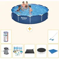 Bestway Steel Pro, piscina in acciaio, forma rotonda - 366x76 cm - 8 pezzi, modello S21593