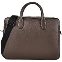 BOSS Northon Cartella Vera Pelle 38 cm grigio
