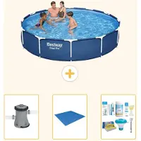 Bestway Steel Pro, piscina in acciaio, rotonda - 366x76 cm - 4 pezzi, modello S22311