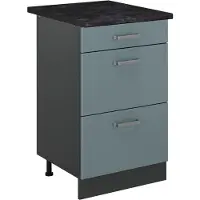 Vicco Mobiletto base per cucina R-Line Grigio-blu/Antracite 50 cm piano di lavoro Antracite, Model 69867