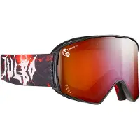 Julbo - Maschera da sci fotocromatica - Launcher Reactiv HC 0-4 Black/Red in Silicone - Nero