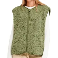 Roxy Women's Best Town Vest Gilet in pile Donna (XL, olivia)