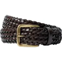 Hackett London per uomo. HM4100081 Cintura in pelle Plait marrone (M), Casual, Classico