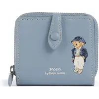 Ralph Lauren per donna. 427P17882001 Portafoglio compatto Polo Bear blu (OSFA), Casual, Pelle