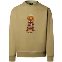 Hackett per uomo. HM5800148 Felpa girocollo harry verde (M), Casual, Cotone