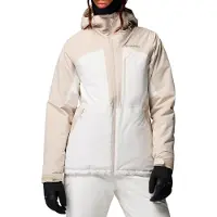 Columbia - Giacca da sci impermeabile e calda - Liftline Jacket Sea Salt Dark Stone per Donne - Taglia XL - Beige