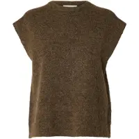 Selected Gilet A Maglia Donne Marrone XL