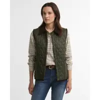 Barbour per donna. LGI0229 Gilet Darwen Quilted verde oliva (XS), Casual, Poliamide
