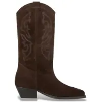 Ba&sh per donna. 2E26CLAU Stivali in Pelle Clau marrone scuro (39), 1 a 3 cm, Crosta, Nessuno, Casual