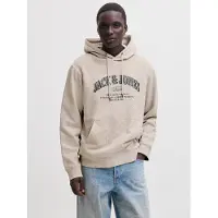 Jack & Jones Felpa 'JJEDENVER' beige / nero
