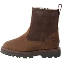Timberland unisex per bambino. TB1A28KX2421 Stivali Courma Mid Warm in pelle marrone (23), Basso, Cerniera, Casual, moda per bambini