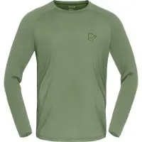 Norrøna Femund PureUll L/S Maglia merino Uomo (L, verde)