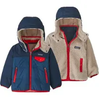 Patagonia Baby Reversible Tribbles Hoody Giacca invernale Bambini (4 Years, blu)