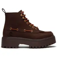 Timberland per donna. TB0A27YZW071 Stivaletti in pelle Stone Street marrone (41.5 W), 1 a 3 cm, Stringhe, Casual