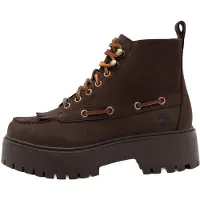 Timberland per donna. TB0A27YZW071 Stivaletti in pelle Stone Street marrone (37.5 W), 1 a 3 cm, Stringhe, Casual