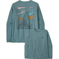 Patagonia L/S Cloud Crag T-Shirt Maglia a manica lunga Uomo (M, turchese)