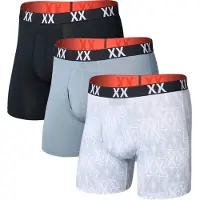 Saxx - Set da 3 boxer traspiranti - Multi-Sport Mesh BB Fly 3pk XXcellence/Tradewinds/Black per Uomo - Taglia XL