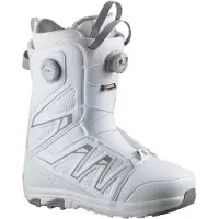 Salomon Snowboard - Scarponi da snowboard - Launch BOA SJ BOA White/Alloy per Uomo - Taglia 41,5 - Bianco