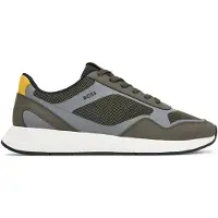 BOSS per uomo. 50568928 Sneakers Titanium verde (43), Basso, Stringhe, Casual