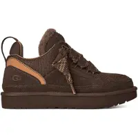 Ugg per donna. 1144032 Sneakers in Pelle Lowmel marrone scuro (38), Basso, Crosta, Stringhe, Casual