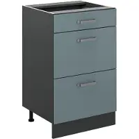Vicco Mobiletto base per cucina R-Line Grigio-blu/Antracite 50 cm senza piano di lavoro, Model 69866