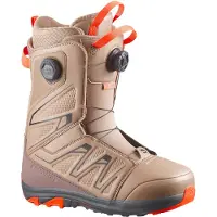 Salomon Snowboard - Scarponi da snowboard - Launch BOA SJ BOA Kelp/Brown Lentil/Dragon Fire per Uomo - Taglia 41,5 - Beige